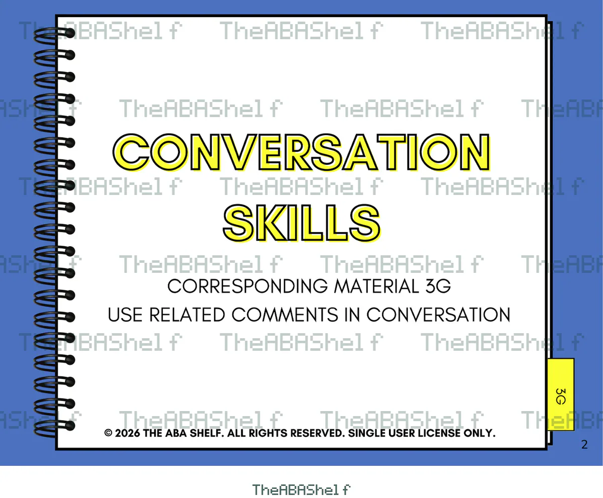 Watermarked preview of Conversation Skills 3G: Use Related Comments in Conversation