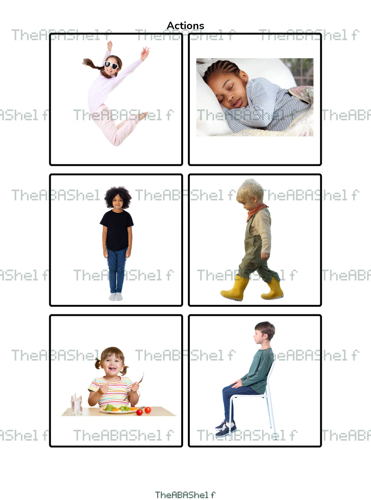 Watermarked preview of Action Picture Cards