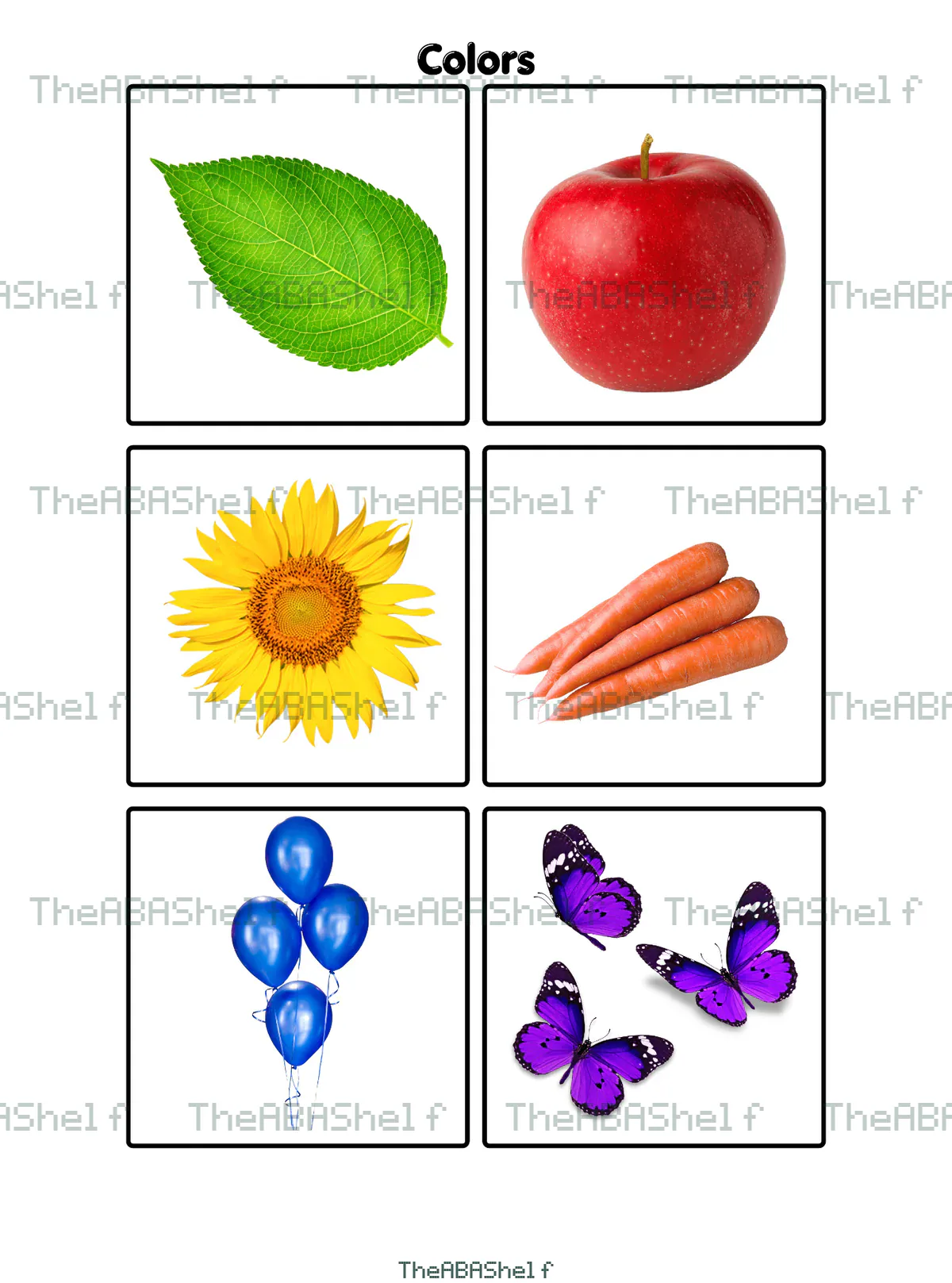 Watermarked preview of Attributes Picture Cards