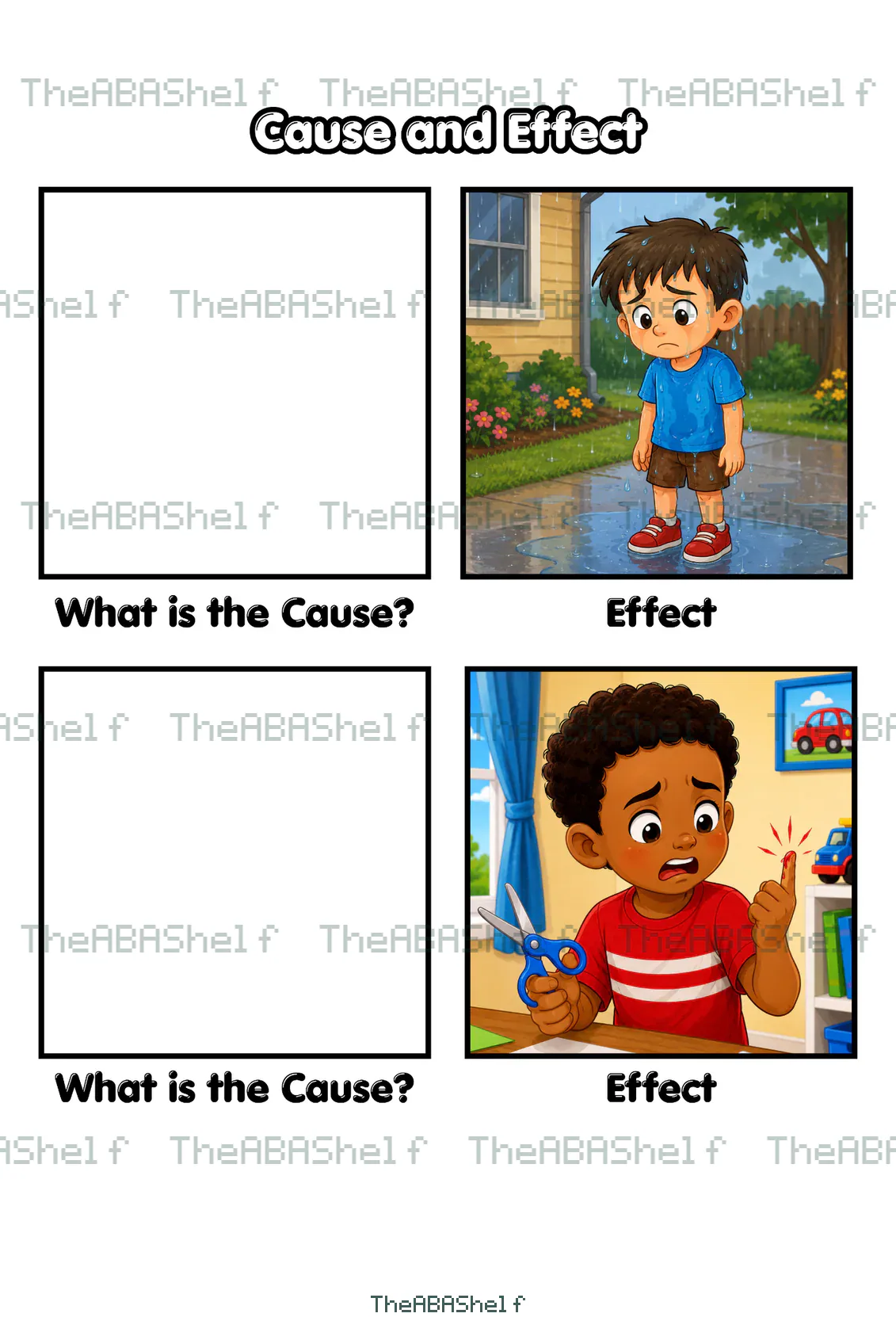 Watermarked preview of Cause and Effect: Identify the Cause