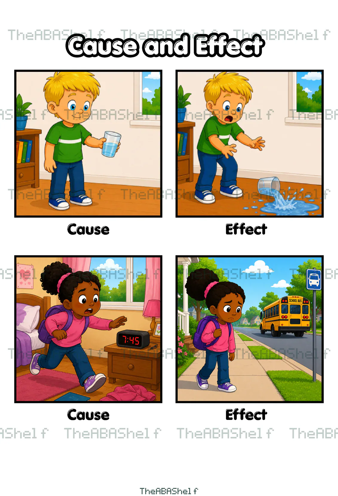 Watermarked preview of Cause and Effect Matching Cards