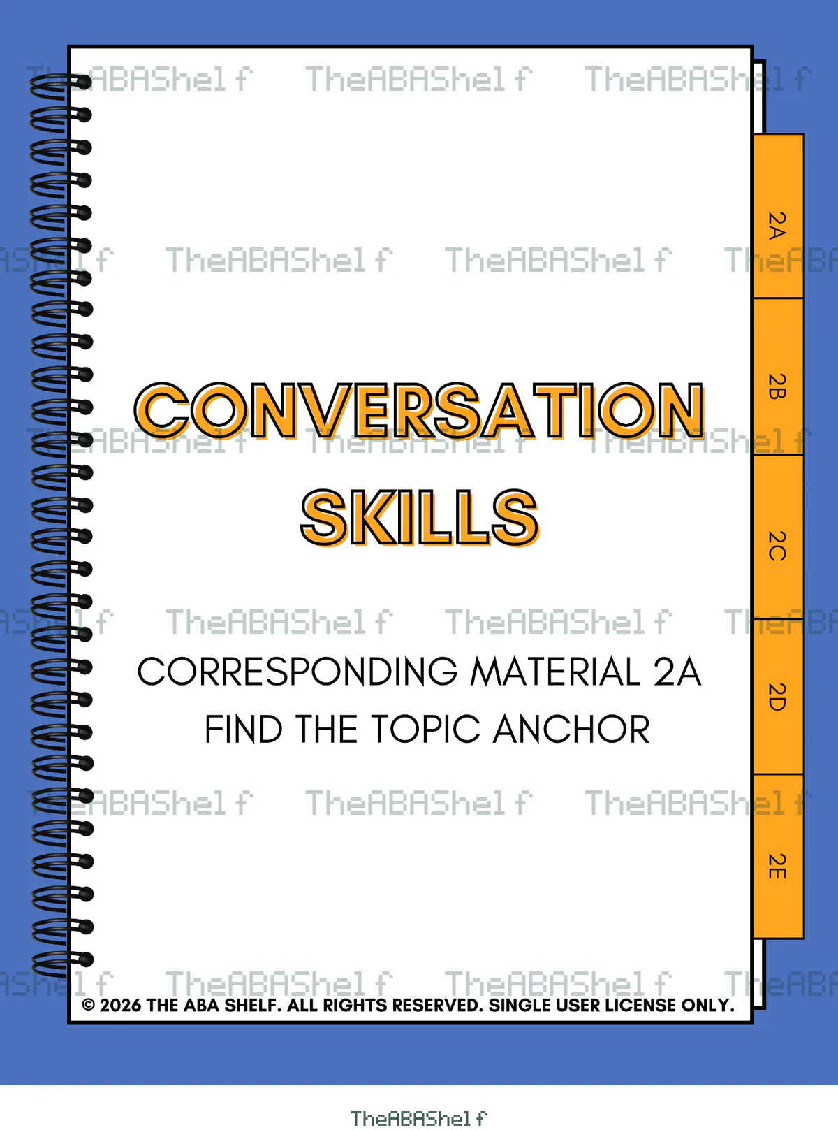 Watermarked preview of Conversation Skills 2A: Find The Topic Anchor