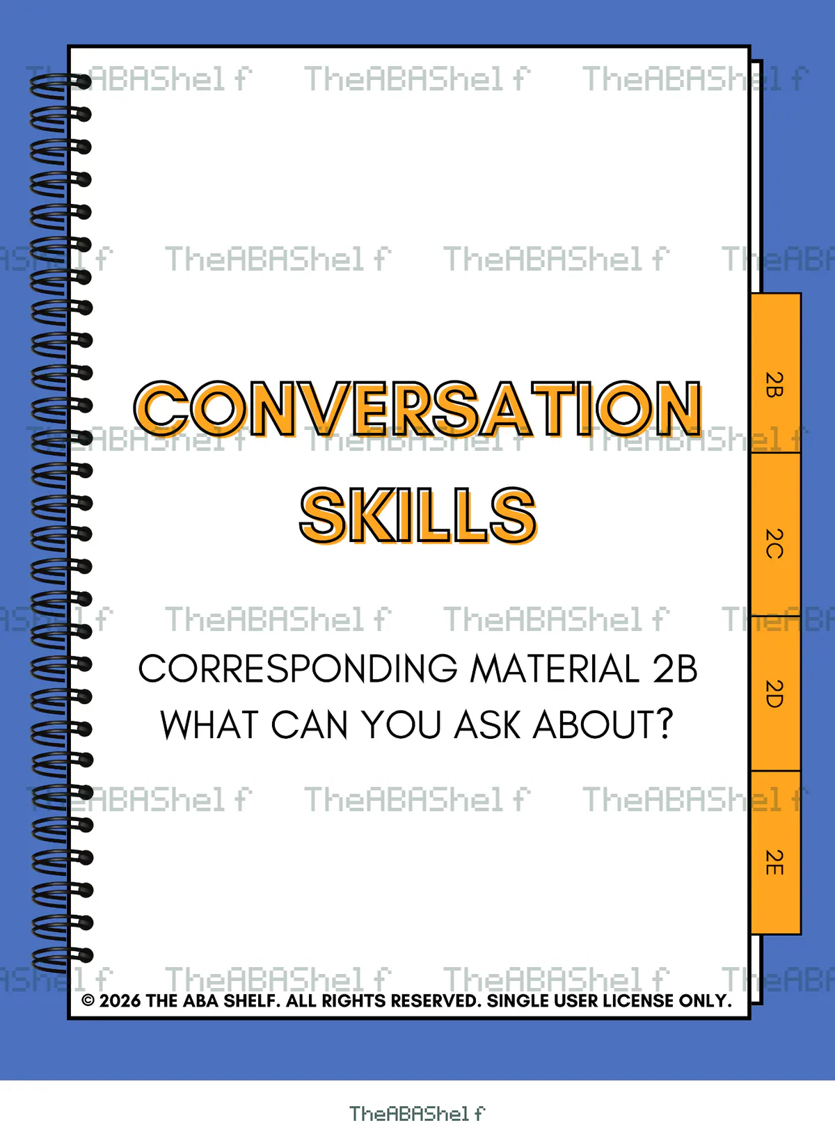 Watermarked preview of Conversation Skills 2B: What Can You Ask About?