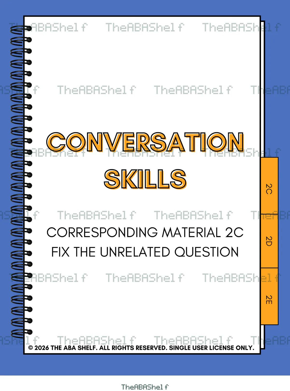 Watermarked preview of Conversation Skills: 2C: Fix the Unrelated Question