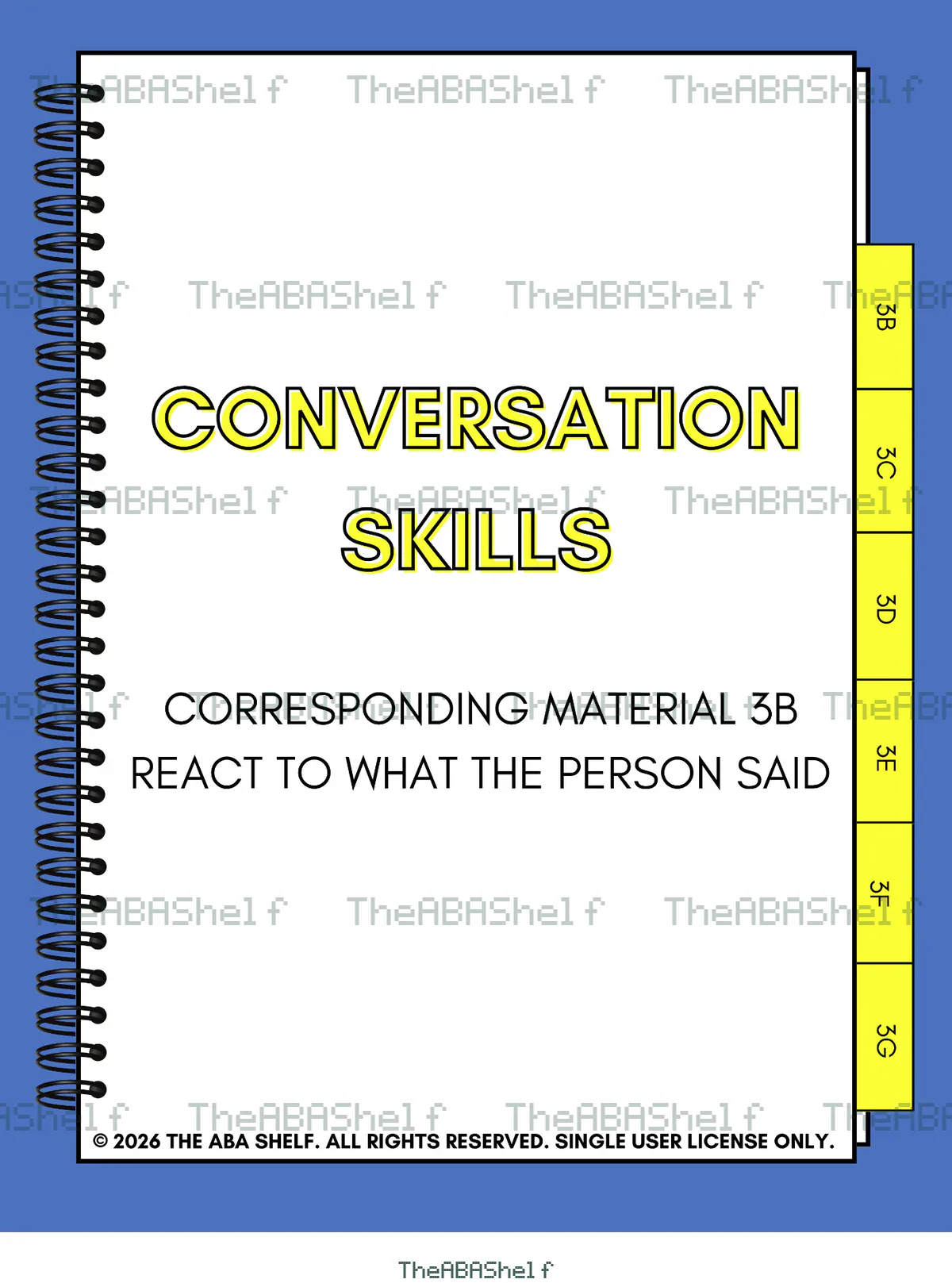 Watermarked preview of Conversation Skills 3B: React to What the Person Said