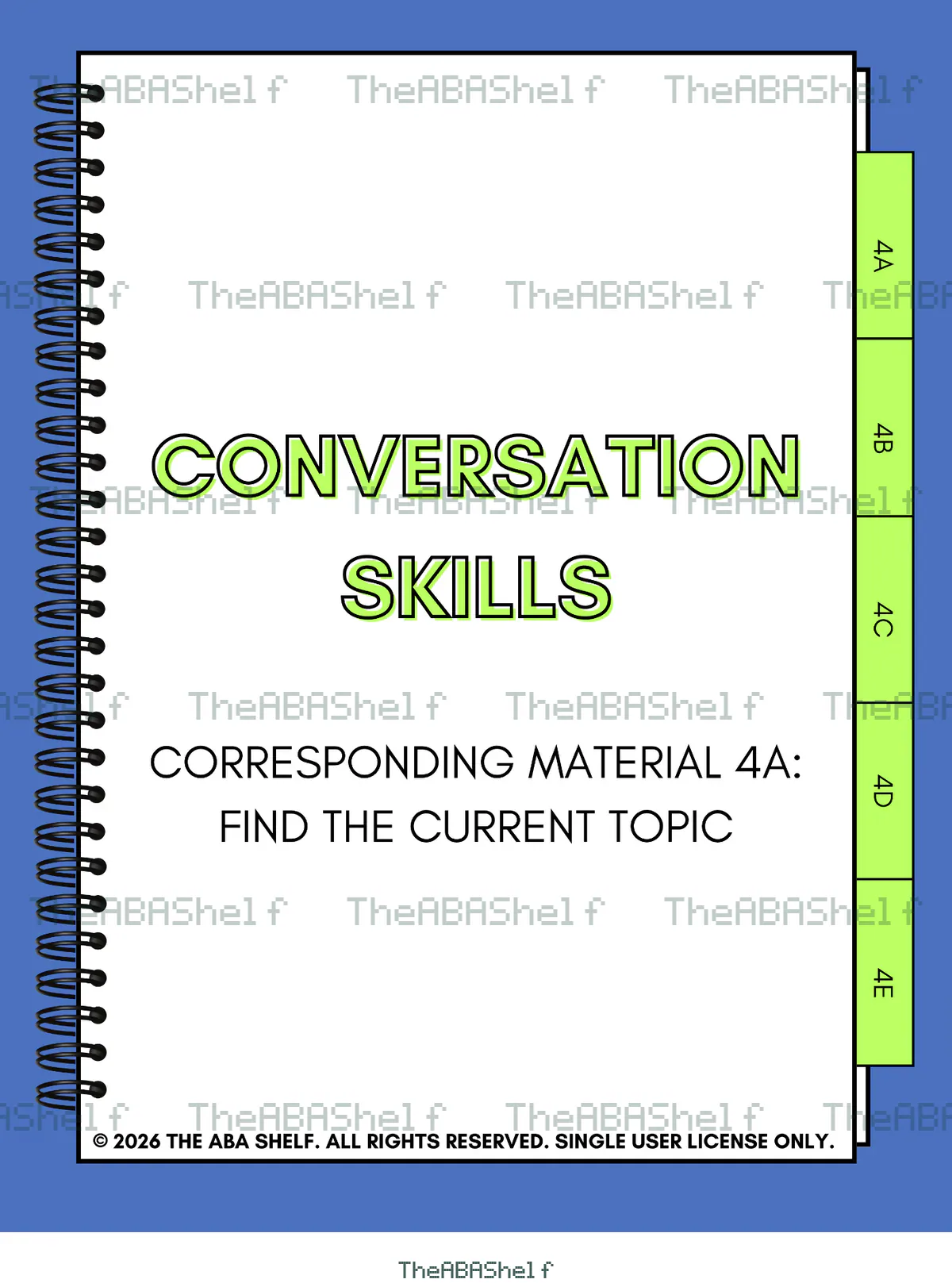 Watermarked preview of Conversation Skills 4A: Find The Current Topic