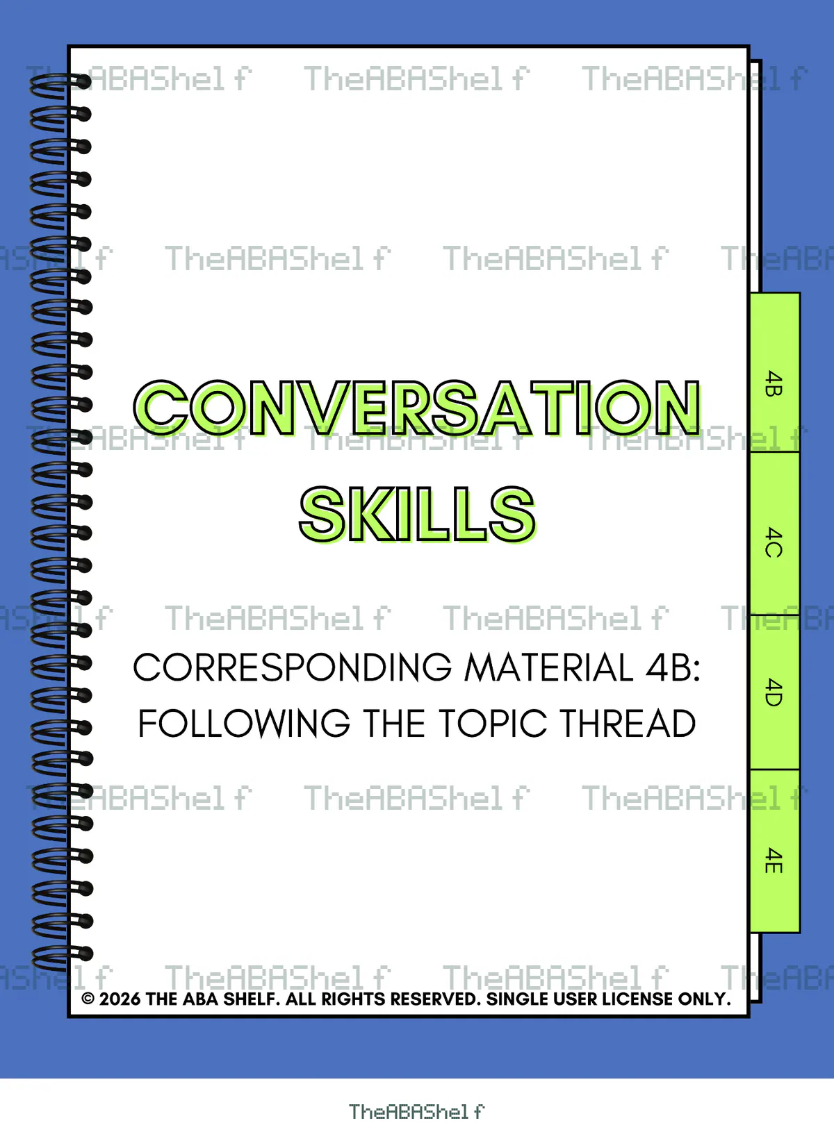 Watermarked preview of Conversation Skills 4B: Following The Topic Thread