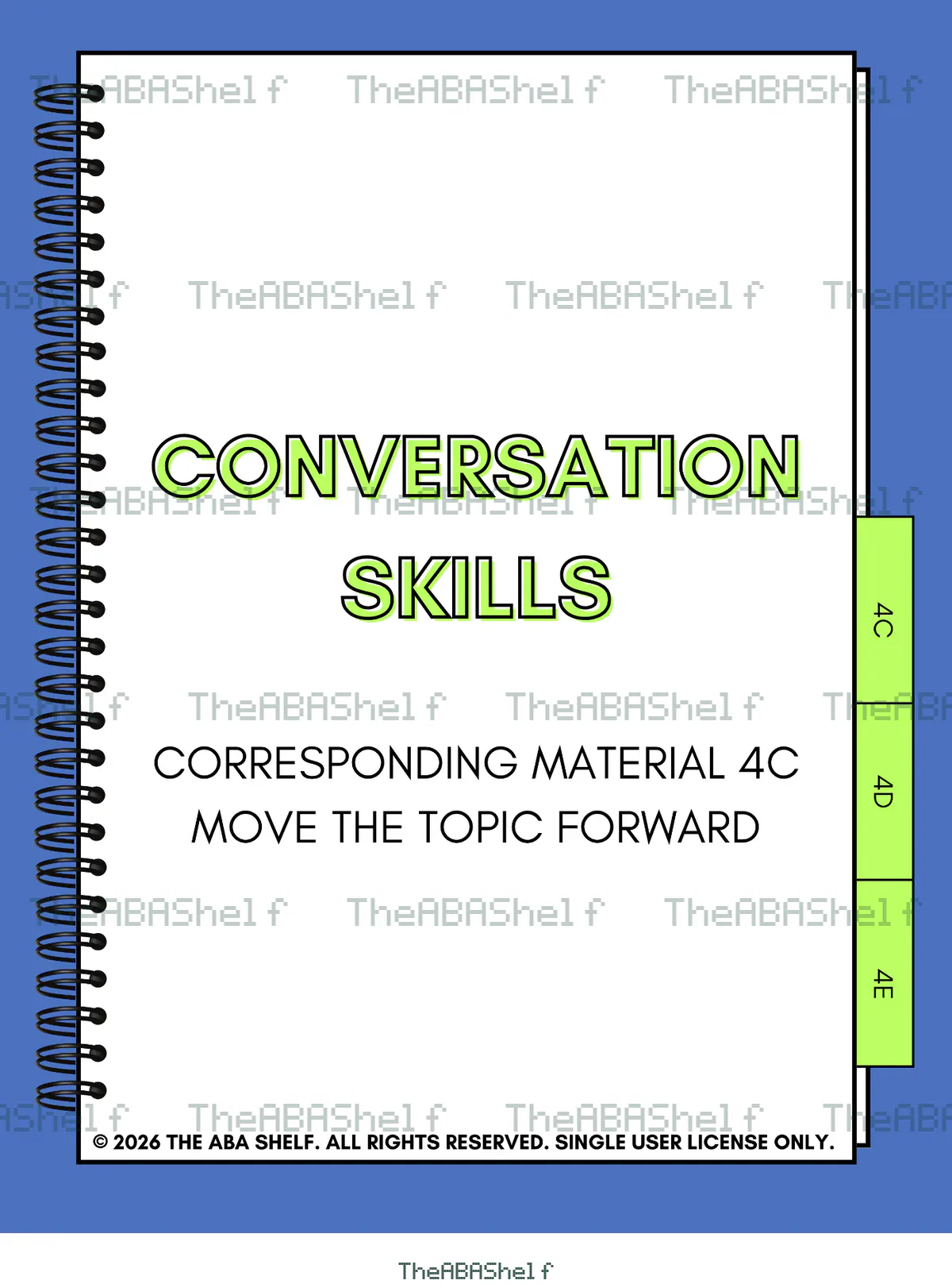 Watermarked preview of Conversation Skills 4C: Move The Topic Forward