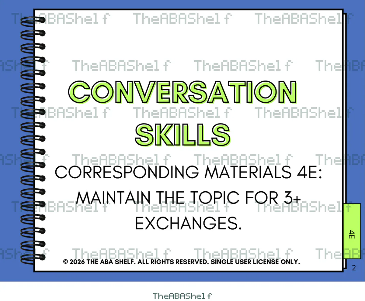 Watermarked preview of Conversation Skills 4E: Maintain the Topic for 3+ Exchanges