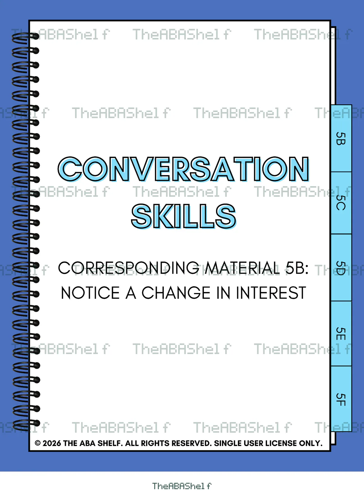 Watermarked preview of Conversation Skills 5B: Notice A Change In Interest