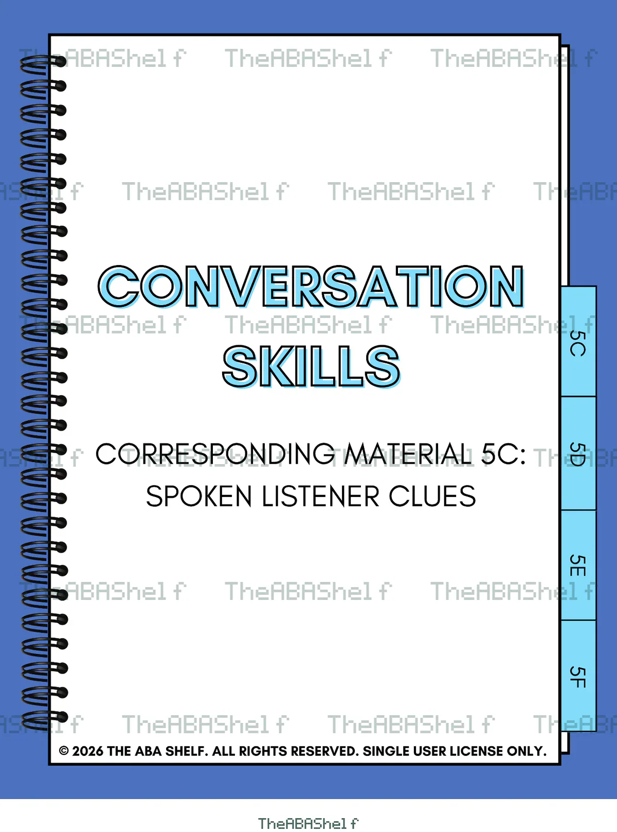 Watermarked preview of Conversation Skills 5C: Spoken Listener Cues