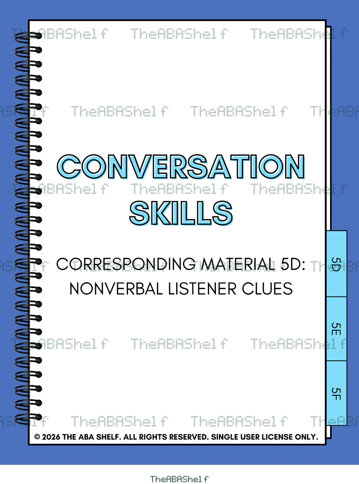 Watermarked preview of Conversations Skills 5D: Non-Verbal Listener Clues