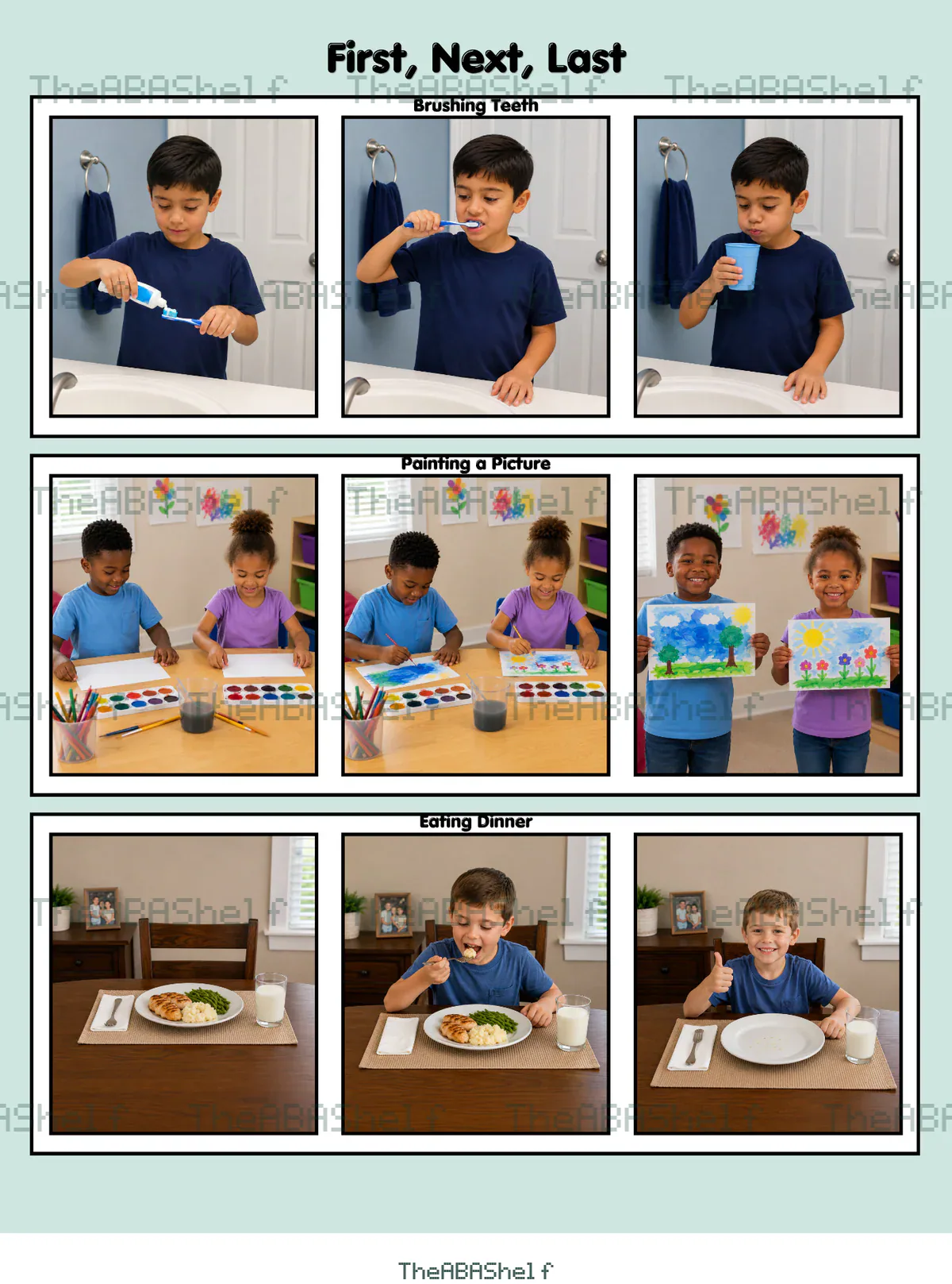 Watermarked preview of Sequencing Routines: First, Next, Last