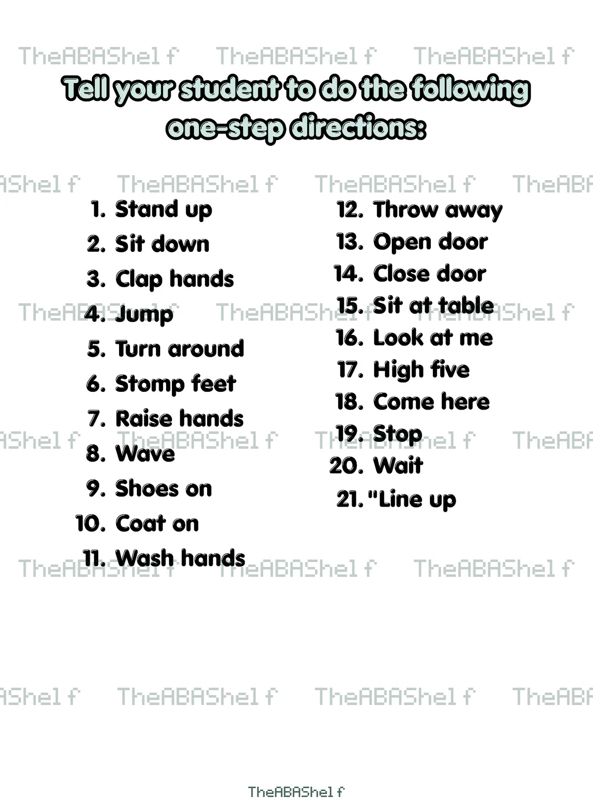 Watermarked preview of Following 1-Step Directions