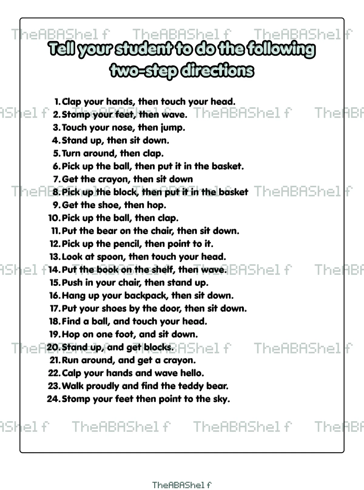 Watermarked preview of Following 2- Step Directions: Step 1- Step 2 and First- Next Visual