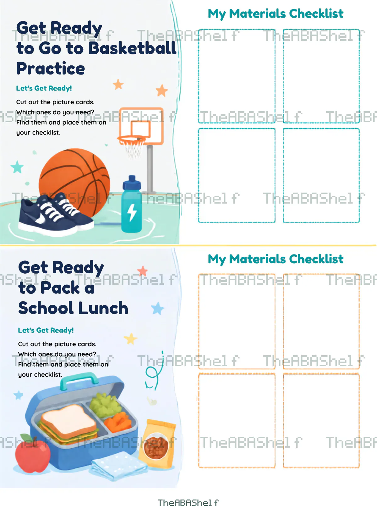 Watermarked preview of Get Ready To… Activity Checklists