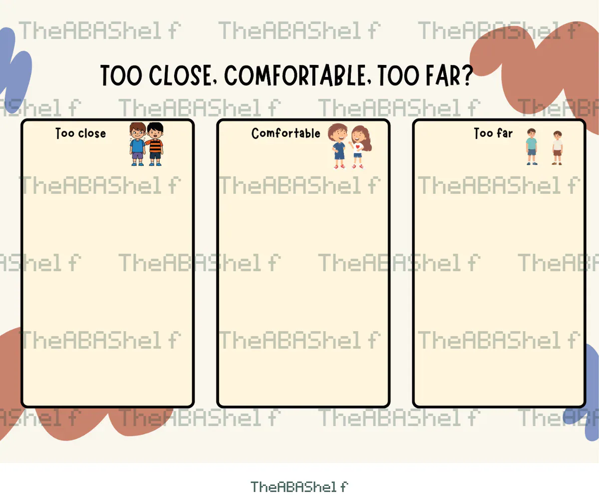 Watermarked preview of Personal Space 1A: Too close, comfortable, too far?