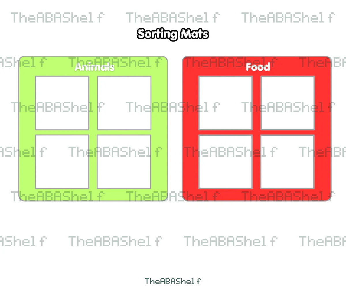 Watermarked preview of Categories and Class: Sorting Mats