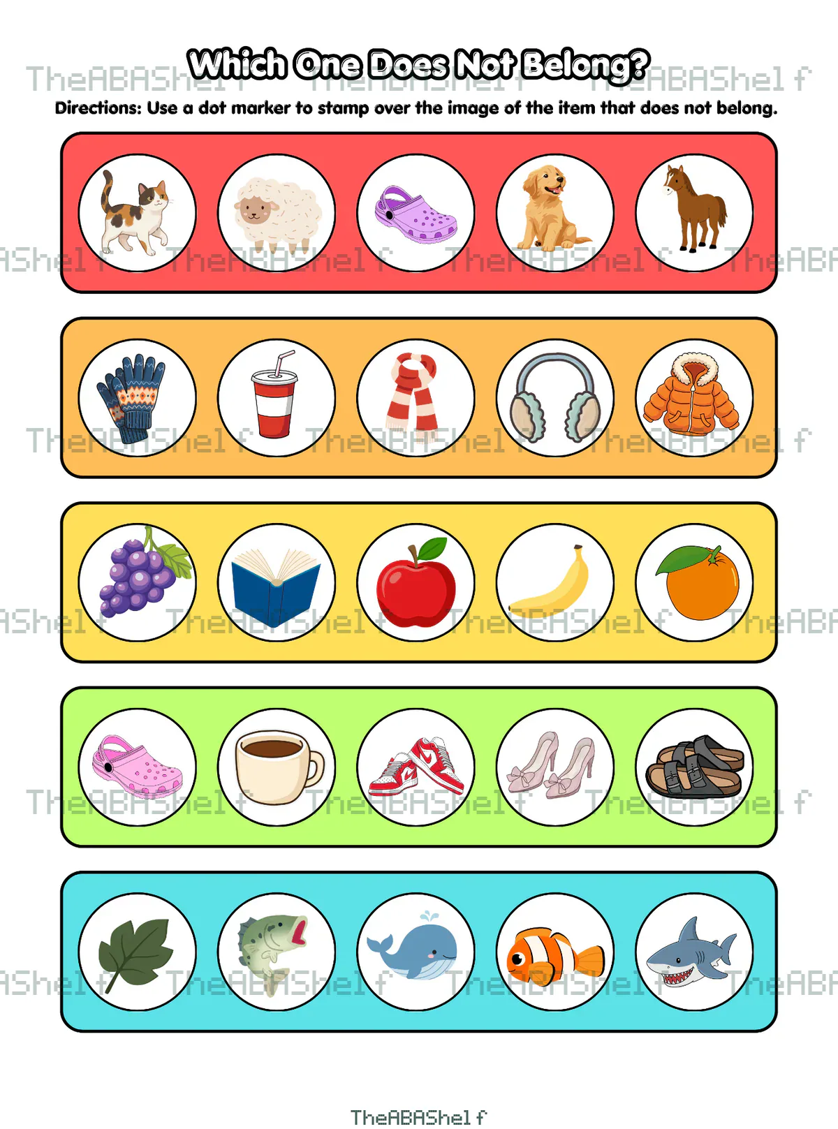 Watermarked preview of Categories and Class: What Does Not Belong?