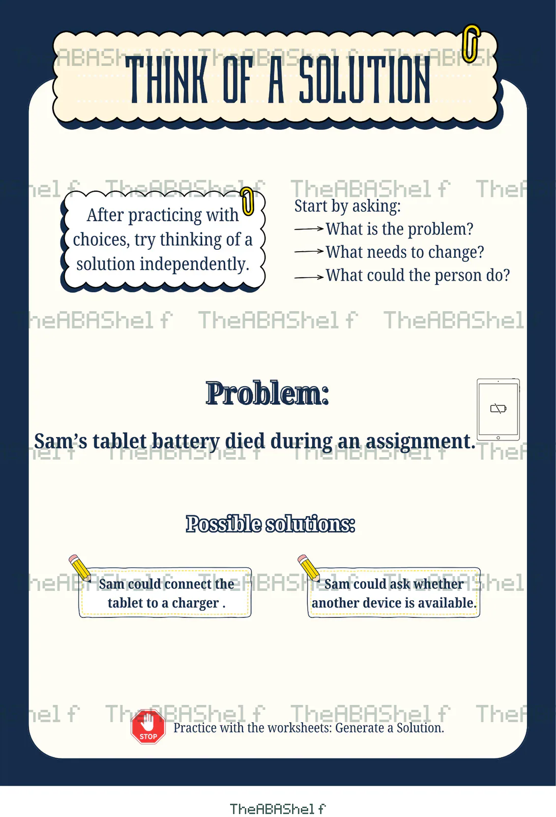 Watermarked preview of Problem Solving: Generate a Solution