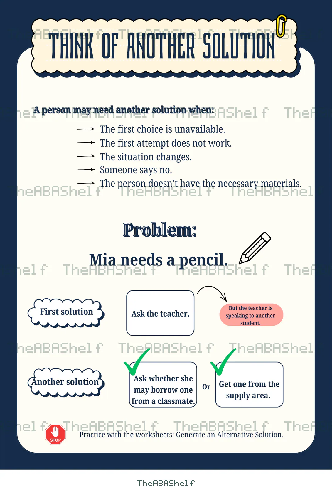 Watermarked preview of Problem Solving: Generate an Alternative Solution