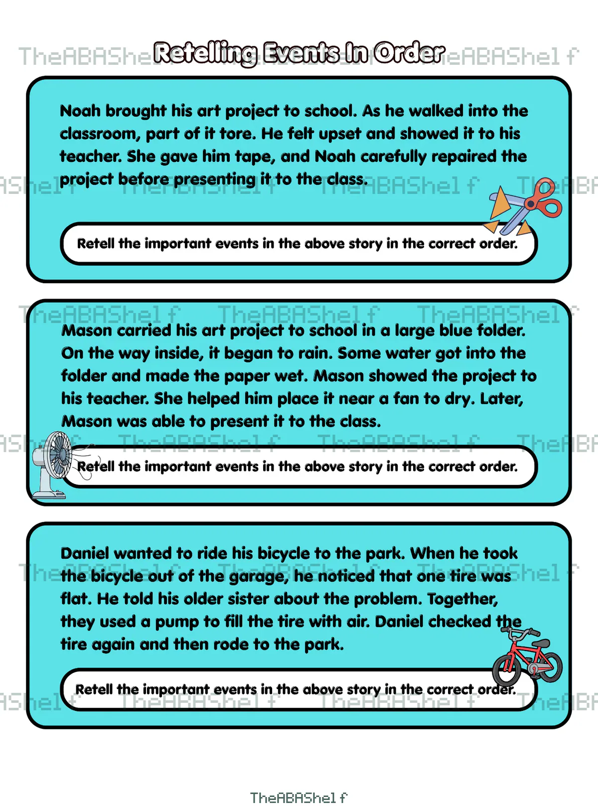Watermarked preview of Retelling a Short Story (Full Paragraph)