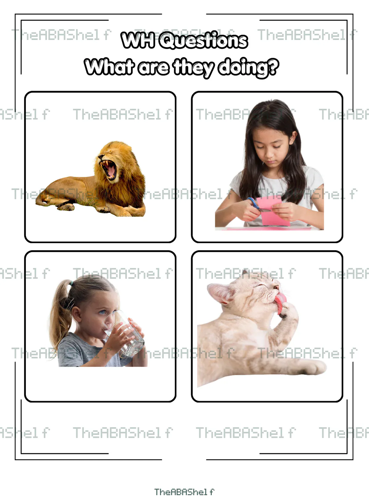 Watermarked preview of WH Questions: What Are They Doing?