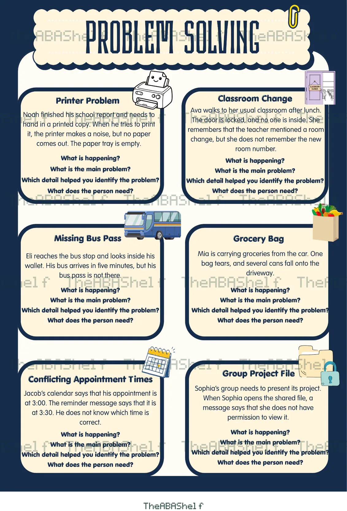 Watermarked preview of Written Problem Solving Scenarios